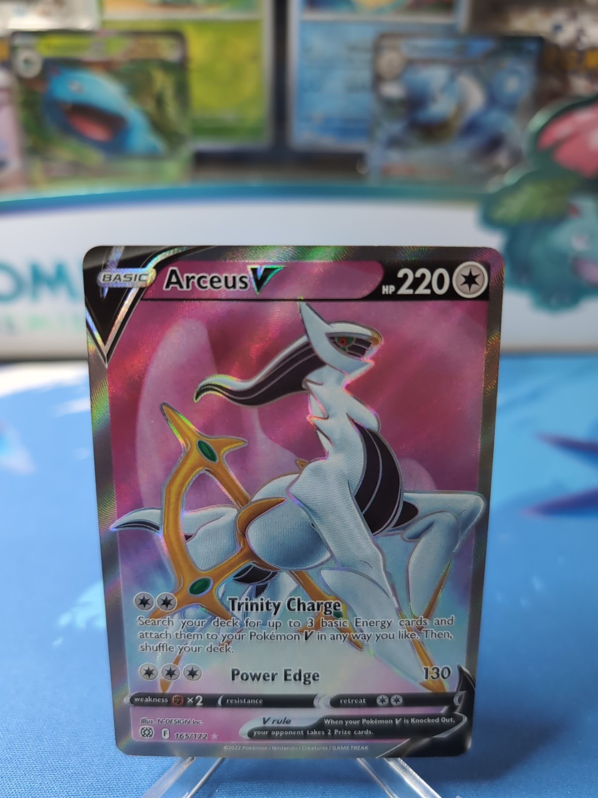 Arceus V 165/172 Ultra Rare Pokemon TCG Brilliant Stars NM