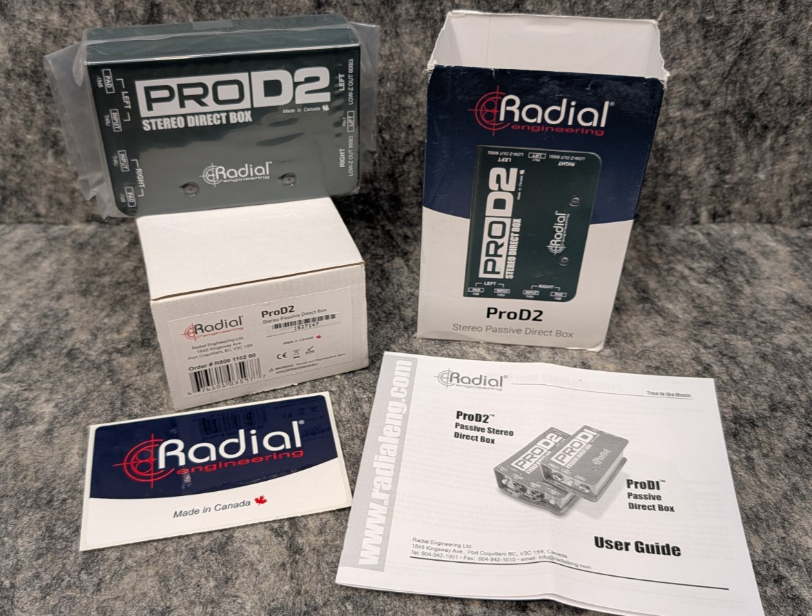 Radial Engineering ProD2 Stereo Passive Direct Box Pedal PRO D2 - Pro-D2 🔥New🔥