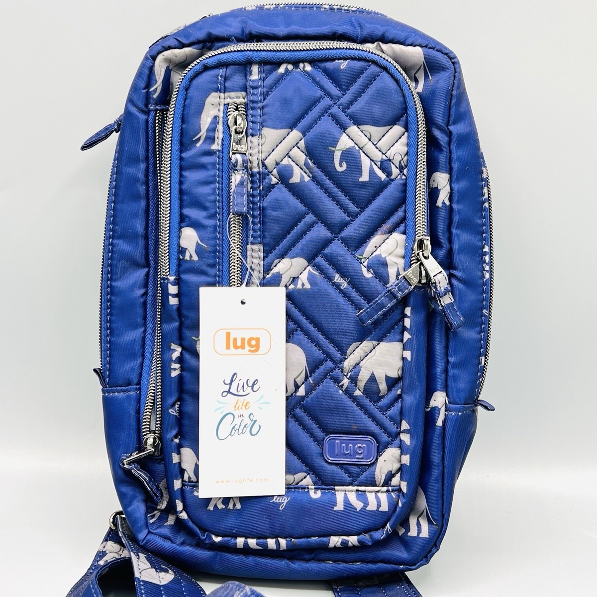 Lug Tailback Crossbody Sling Bag With All Over Elephant  display picture 1