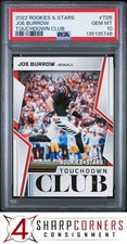 2022 PANINI ROOKIES & STARS TOUCHDOWN CLUB #TD5 JOE BURROW PSA 10