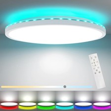 30CM LED Ceiling Light 3000-6500K, 24W 3200LM Bathroom Light Dimmable with Re...