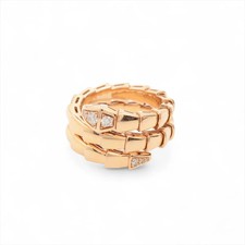 Bvlgari Serpenti Viper diamond Ring 750 PG 9.1g XS