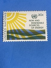 1981 UN RENEWABLE ENERGY SOURCES 20c STAMP  mint / unhinged FREE SHIP