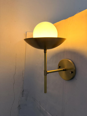 Handmade Brass Wall Sconce Mid-Century Modern Plug in wall-sconce