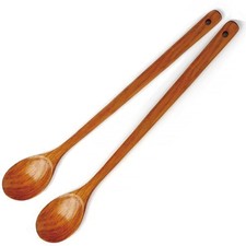 20inch Long Handle Wooden Spoon, Wooden Mixing Spoon Super Strong Sturdy Hard...
