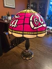 Vintage Coca Cola Tiffany Style PLASTIC Stained Glass Style Shade Lamp 15” Coke