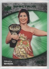 2021 Upper Deck AEW Spectrum Achievements Green 1/25 Hikaru Shida #96 0op0
