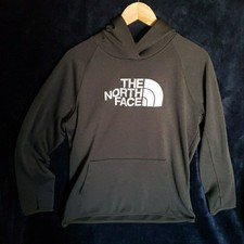 Felpa con cappuccio The North Face donna x grande grigia foderata in pile stampa logo tasca canguro