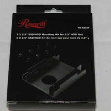 Rosewill R-C200P Dual 2.5" SSD/HDD Mounting Kit for 3.5" HDD Bay | NEW (no UPC)