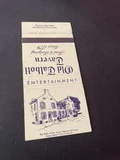 Vintage Kentucky Matchbook “Old Talbott Tavern Since 1779” Bardstown