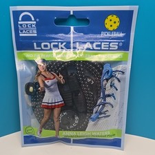 LOCK LACES Black Elastic Shoelace  Fastening System Hiking Running Pickleball