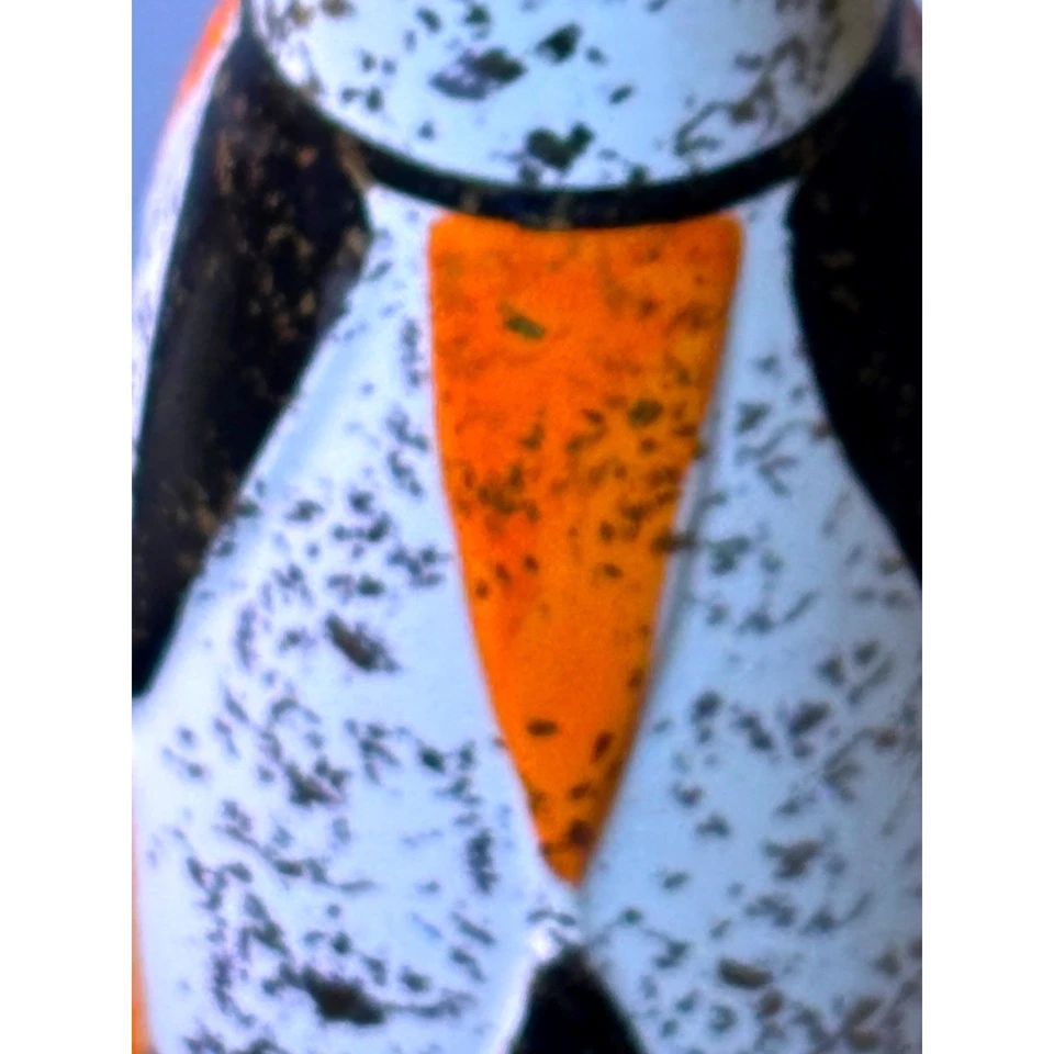 Современная керамическая настольная лампа середины века оранжевая черная алмазная глазурь MCM ретро - Изображение 3 из 4