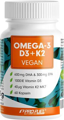 ProFuel Omega-3 + D3 + K2 Komplex, 60 Kapseln