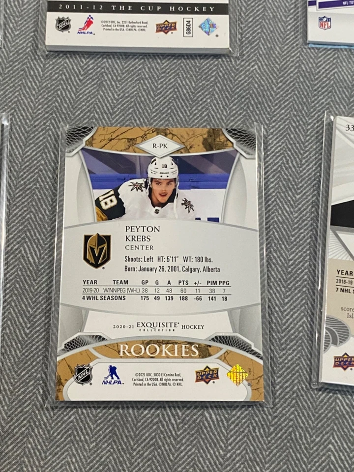 2020-21 Exquisite Collection Rookies #R-PK Peyton Krebs /299 - Image 2 of 4