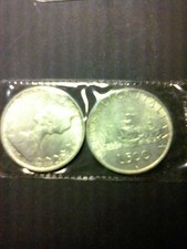 500 lire argento caravelle 1959 originali  fior di conio