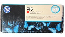 GENUINE HP 745 Chromatic Red 300ml Ink Cartridge F9K04A DesignJet Z2600 Z5600
