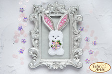 DIY Jewelry Making Beading Kit Pin Bunny Brooch Bead Embroidery Needlepoint
