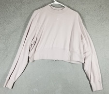 NIKE NSW Center Swoosh Fleece Crewneck Crop Sweatshirt FN2478-019 Womens 2X New