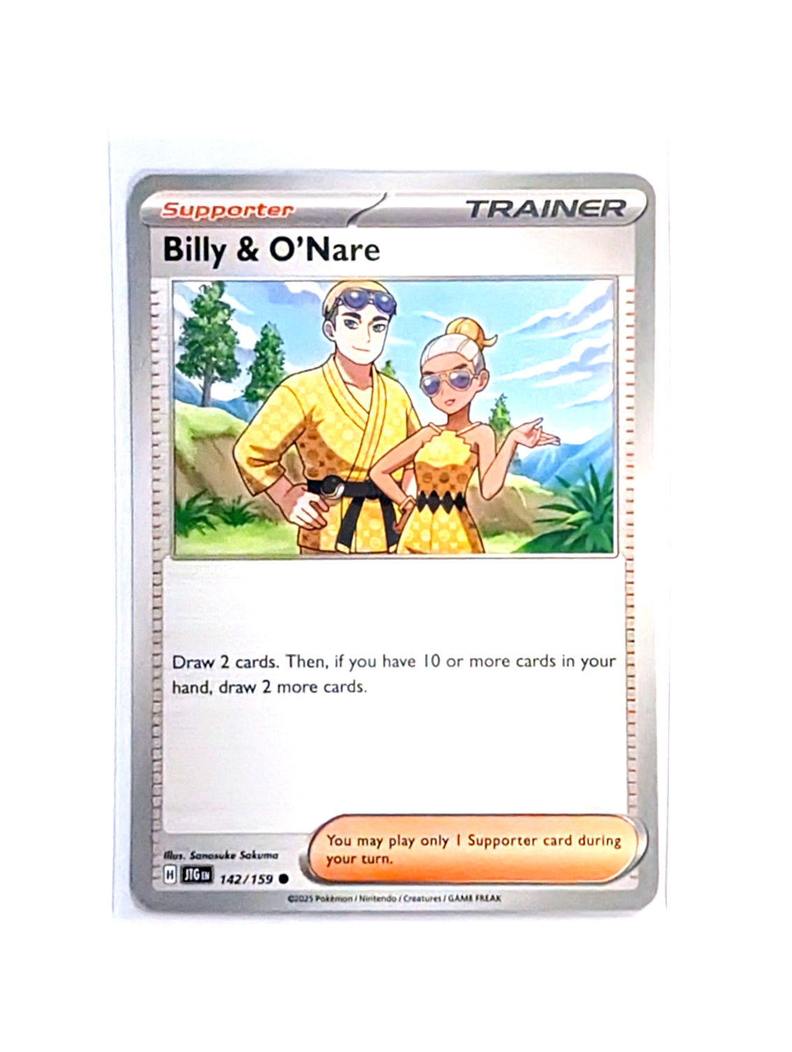 Billy & O'Nare 142/159 Common Non-Holo Journey Together POKEMON TCG JTG ENGLISH
