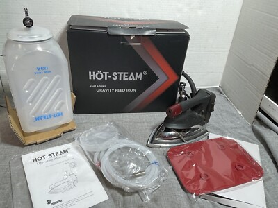 #ad Hot Steam Gravity Feed Iron SGB 600 120V Dry Cleaning W Box Parts Repair $40.00