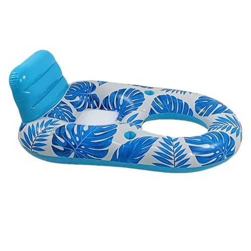 Inflatable Pool Lounge Floating Recliner Swimming Beach with Cup Holders - Picture 14 of 15