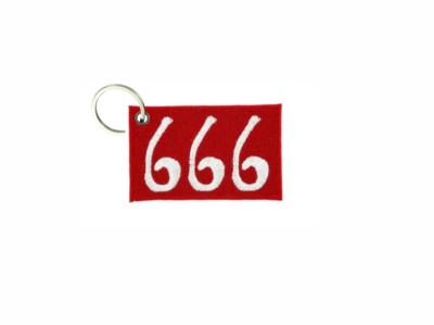 Porte-clés Brodé Patch '666 Diable Rouge' - Drapeau Style écusson - Neuf Avec étiquettes - Fabriqué En France