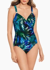 Miraclesuit L110620 Women's One Piece Swimsuit Size 18