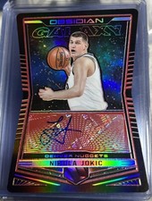 Nikola Jokic AUTO 1/5  Obsidian Galaxy. 1st Print. Finals MVP