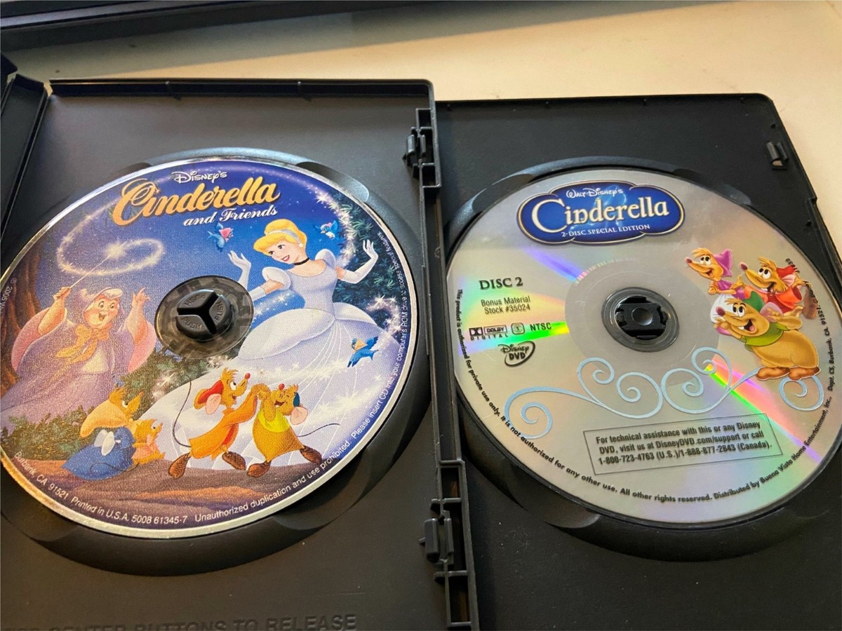 Disney Cinderella Movie Plus & Friends DVD Lot Total of 2