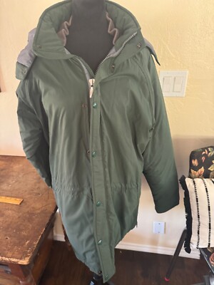 Vintage North Face Jacket Mens L Green Natl Parks Insulated Snorkel Field 80s