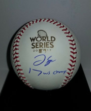 George Springer Autographed 2017 World Series Champions Logo with Inscription