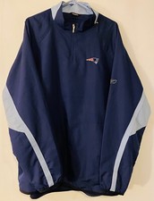 New England Patriots Reebok Prestige Sport Pullover Quarter Zip Jacket Mens XL