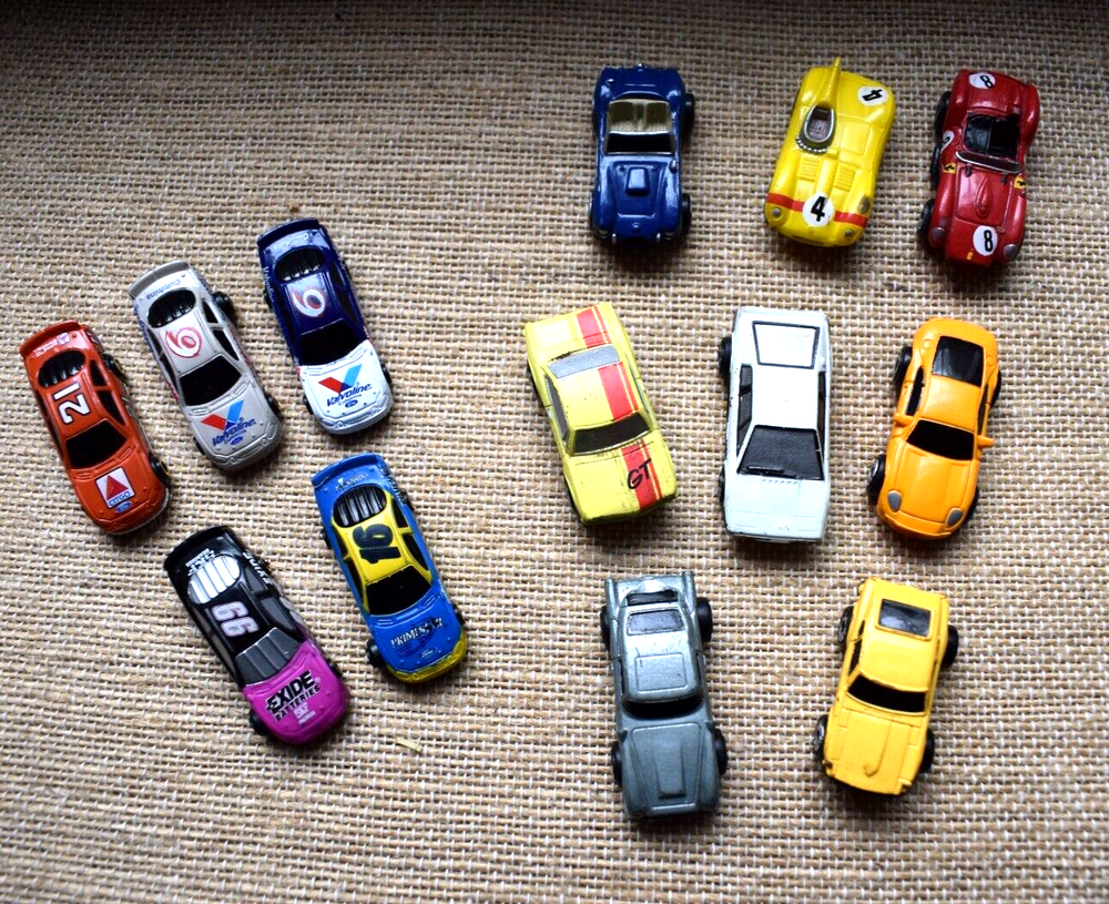 Micro Machines Toy Mini Cars from 1980's & 90's Nascar Race Cars Vtg Lot of 13