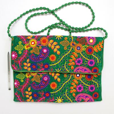 Borsa donna etnica vintage tribale banjara indiana fatta a mano patchwork 