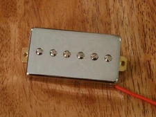 HUMBUCKER SIZED P90 NECK PICKUP ALNICO 5 MAGNETS IN CHROME