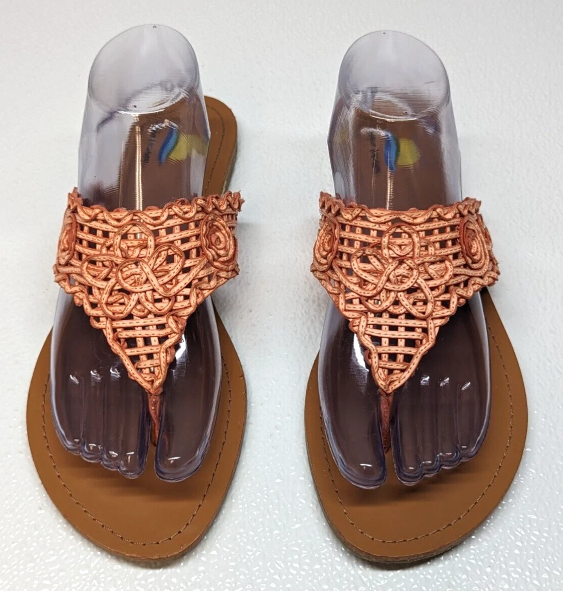 MAUI ISLAND FLIP FLOPS SANDALS WOMEN S SIZE 10M CORAL COLOR W