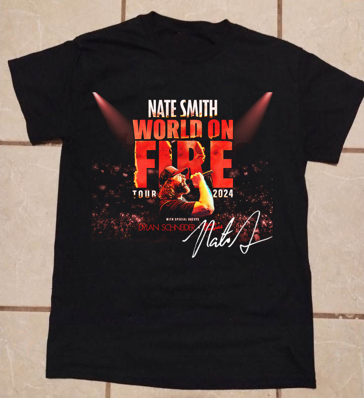 Nate Smith World On Fire Tour 2024 Unisex T-Shirt All Size S To