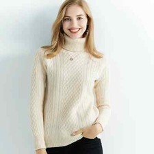 Sweater Women Knitted Sweaters Turtleneck Winter Autumn Jumper Clothes Top