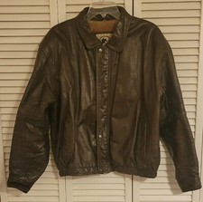 Vintage Saddlery Cooper Brown Bomber Type Leather Sz 42