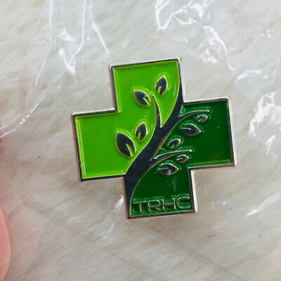 Tabula Rasa Healthcare Advertising Enamel Green Logo Lapel Pin