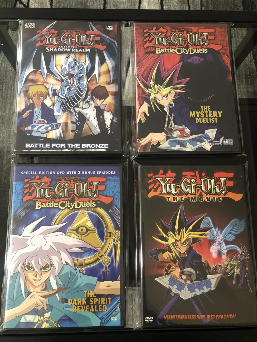 Yugioh 4 DVD Lot Anime Manga Set Movie Battle City Duels