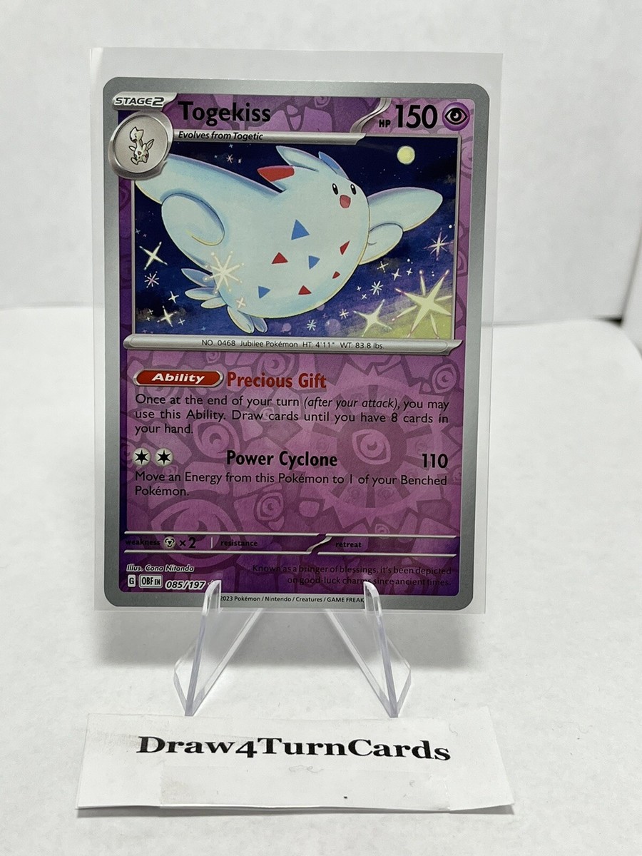 Pokemon Togekiss 085/197 Obsidian Flames Rare Reverse Holo - NM/M Pokemon Togekiss 085/197 Obsidian Flames Rare Reverse Holo - NM/M