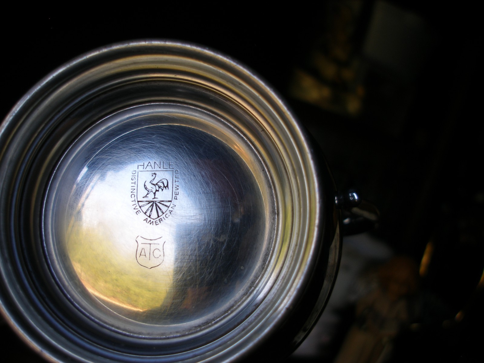 Vintage Hanle Distinctive American Pewter ATC small pitcher creamer & SUGAR BOWL eBay