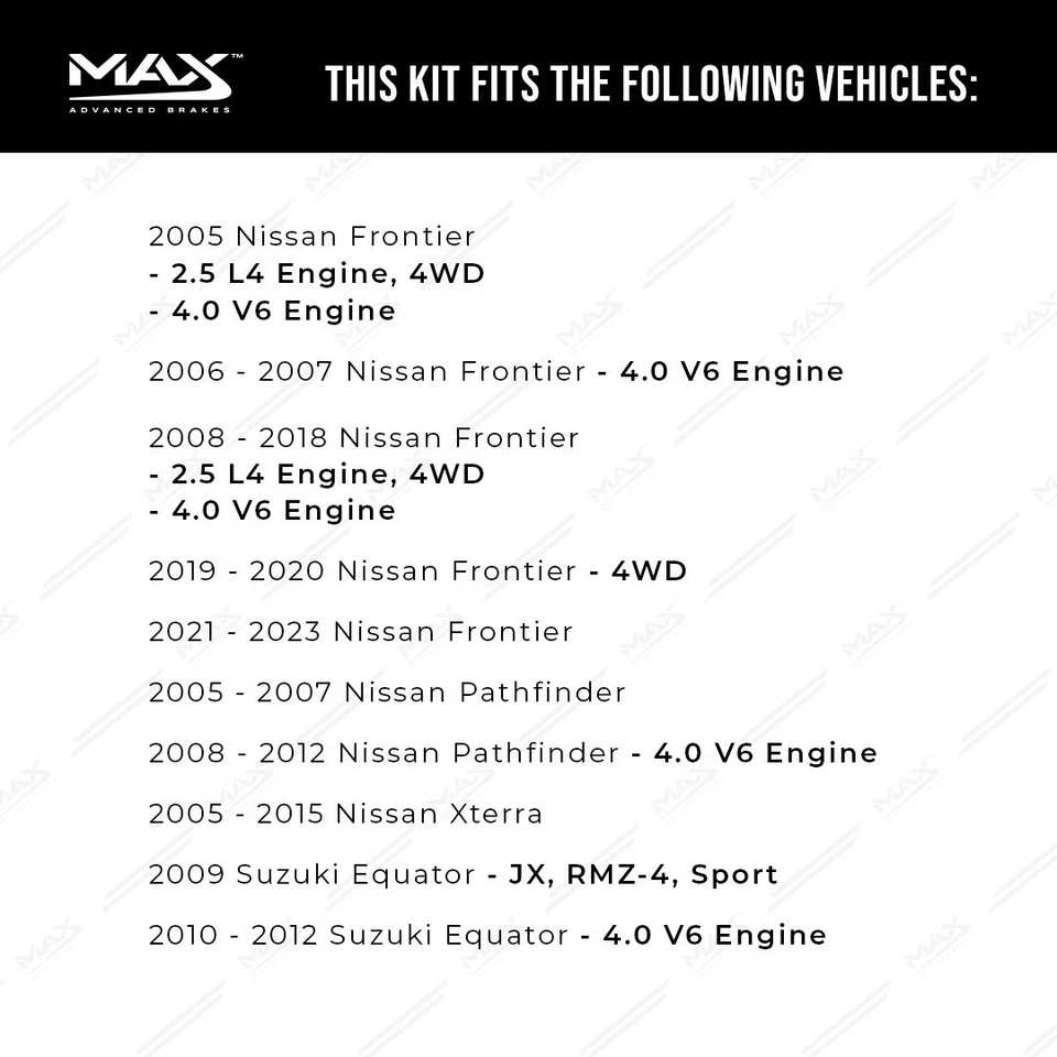 Front Drilled Slotted Rotors + Pads for Nissan Frontier Pathfinder Xterra Foto 2 de 4