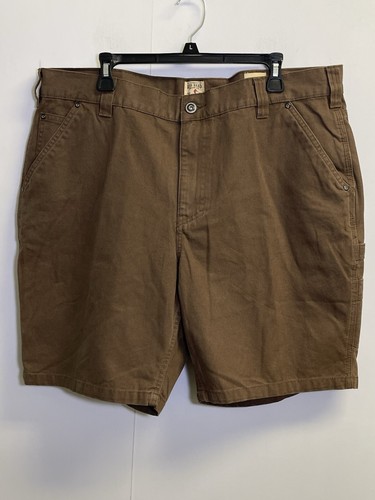 Red Head Carpenter Shorts Mens 40X9 Brown Cotton Canvas Workwear Pockets - Picture 2 of 7