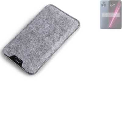 Filz Hülle für T-Mobile REVVL 6 Pro grau Sleeve Case Tasche Schutz Hülle