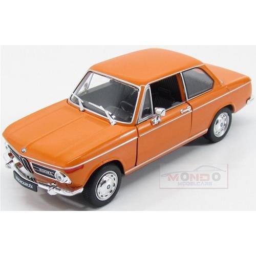 Modèle Réduit Voiture 1:24 BMW 2002Ti 1966 Orange - Welly Référence WE24053OR - Neuf