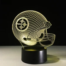 Pittsburgh Steelers LED Light Lamp Collectible Ben Roethlisberger Gift Decor