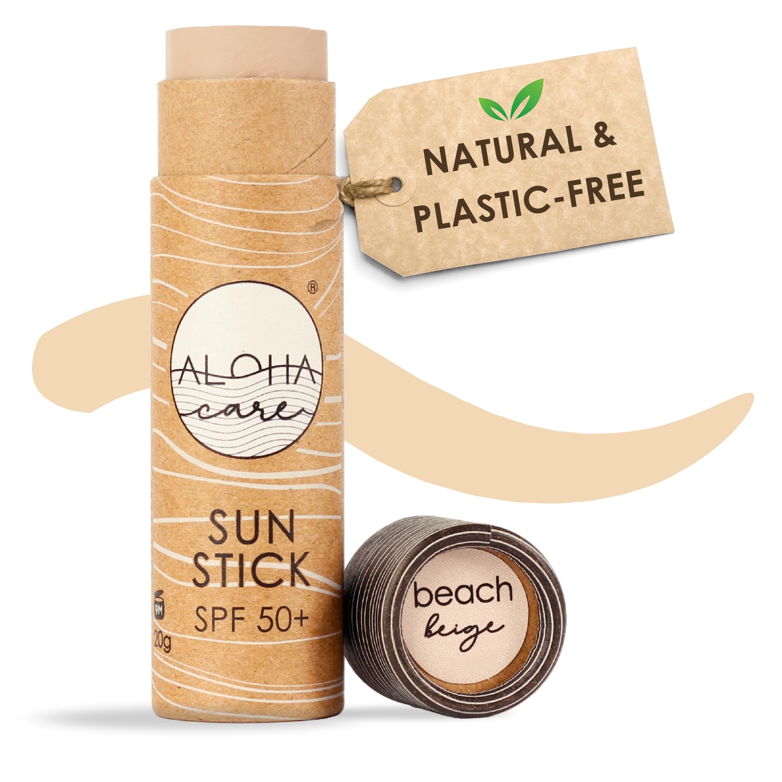 Aloha Care Sun Stick SPF 50+ Tinted Sunscreen for Face Natural Total Sunblock...