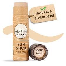 Aloha Care Sun Stick SPF 50+ Tinted Sunscreen for Face Natural Total Sunblock...